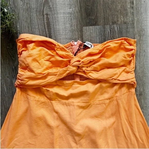 Princess Polly Falling For You Mini Dress Orange - Picture 7 of 9